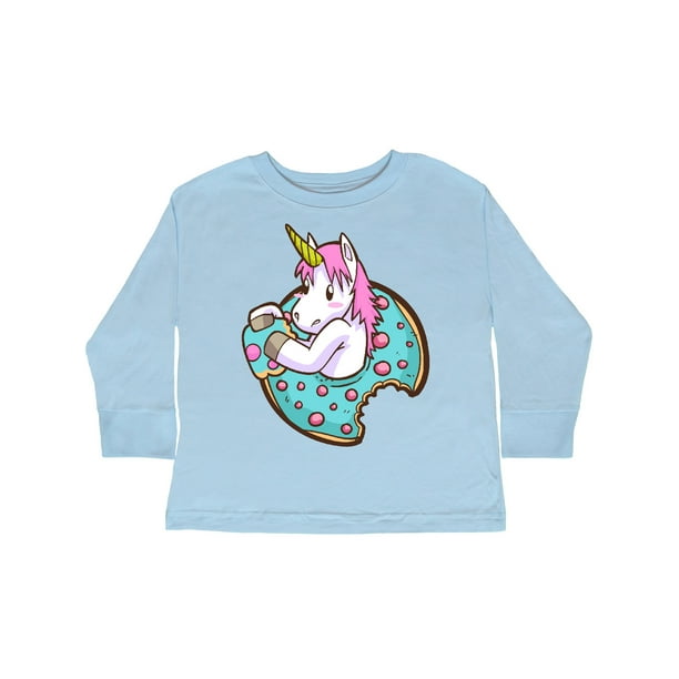 inktastic Unicorn Doughnut Toddler Long Sleeve T-Shirt 